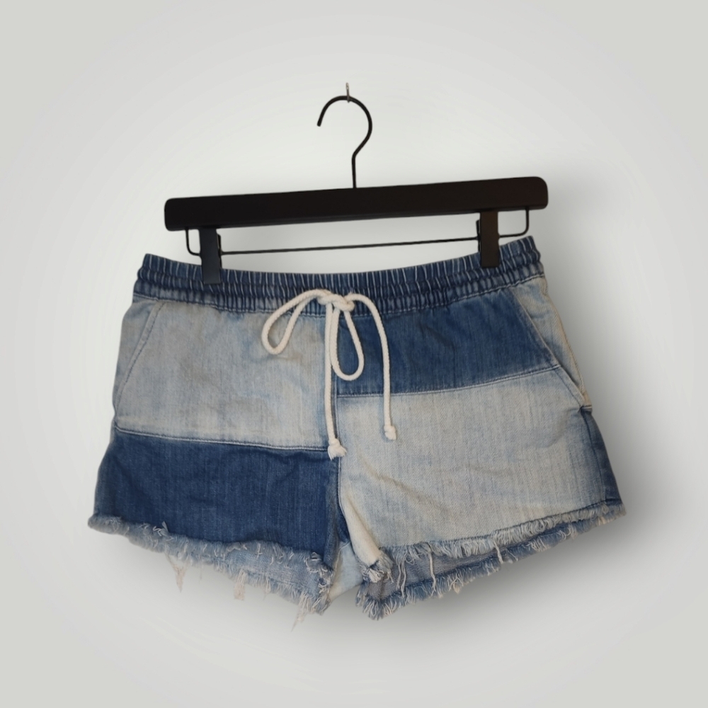 Aerie Patchwork Colorblock Drawstring Elastic Jea… - image 1